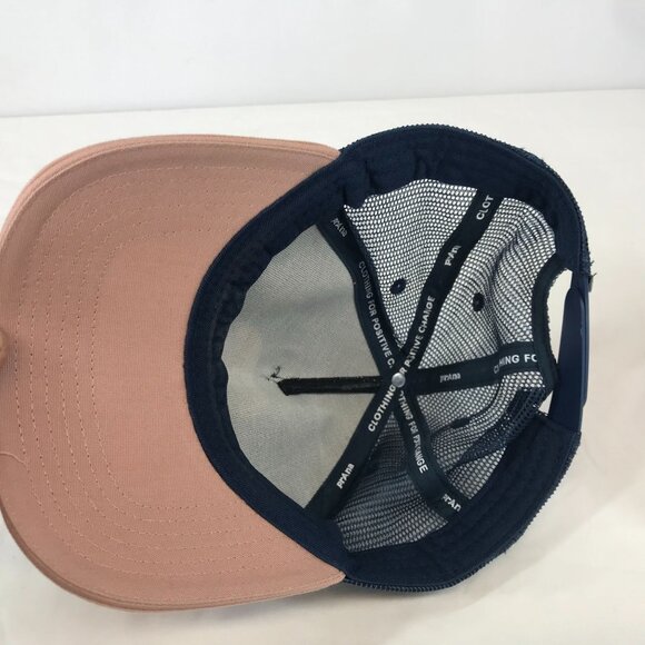 PRANA ~ WOMENS ONE SIZE ADJUSTABLE NAVY BLUE PEACH MESH HAT CAP - Picture 5 of 6
